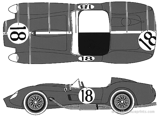 Ferrari 250TR Le Mans C Type (No.17 No.18) (1958) - Ferrari - drawings, dimensions, pictures of the car