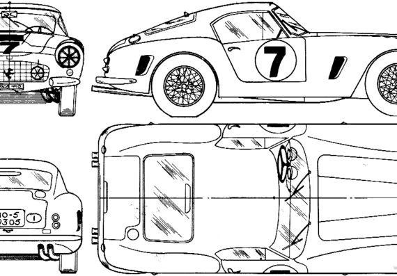 Ferrari 250 GT Swb Berlinetta - Ferrari - drawings, dimensions, pictures of the car