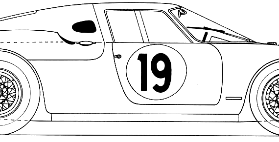 Ferrari 275P LM 3.3L Le Mans (1965) - Феррари - чертежи, габариты, рисунки автомобиля