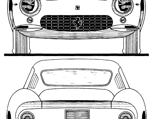 Ferrari 275 GTB (1957) - Феррари - чертежи, габариты, рисунки автомобиля