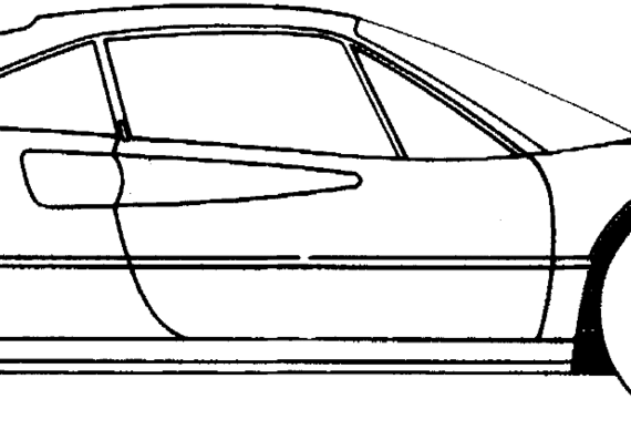 Ferrari 308 GTB (1980) - Феррари - чертежи, габариты, рисунки автомобиля