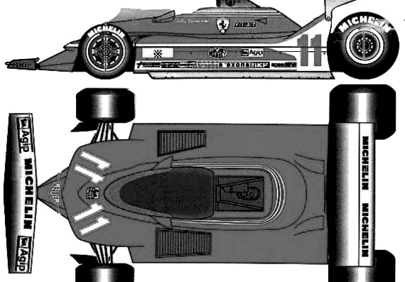 Ferrari 312T-4 F1 (1979) - Ferrari - drawings, dimensions, pictures of the car