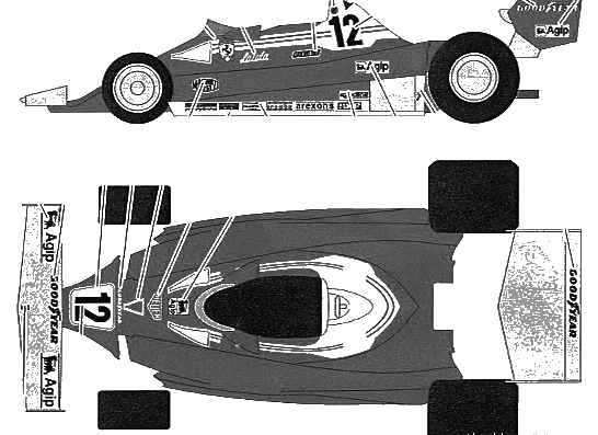 Ferrari 312T2 Early Type (1977) - Ferrari - drawings, dimensions, pictures of the car