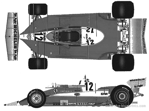 Ferrari 312T3 Early Type - Ferrari - drawings, dimensions, pictures of the car