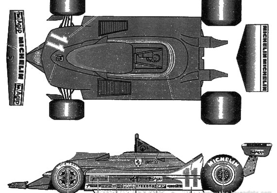 Ferrari 312T4 ItalianGP - Ferrari - drawings, dimensions, pictures of the car