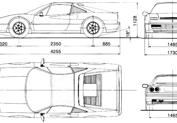 Ferrari 328 GTS (1985) - Ferrari - drawings, dimensions, pictures of the car