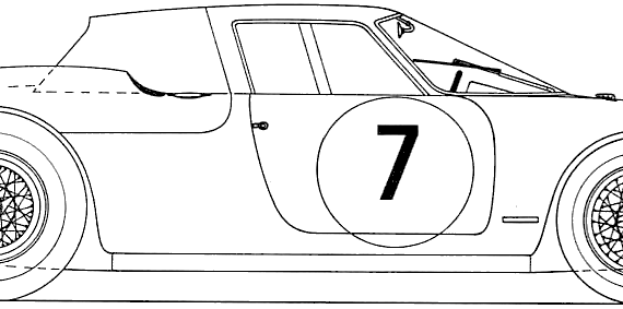 Ferrari 330P LM Reims (1964) - Феррари - чертежи, габариты, рисунки автомобиля