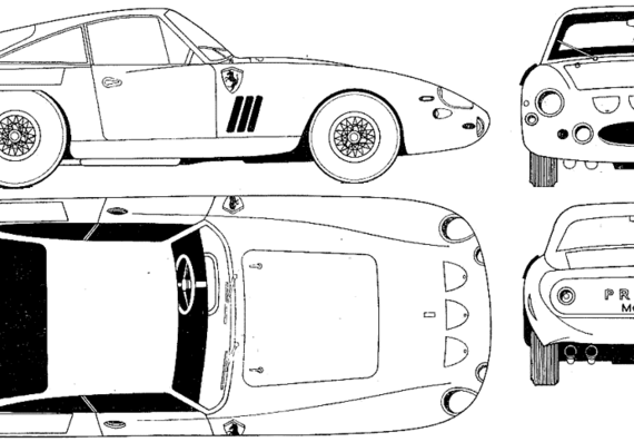 Ferrari 330 LMB - Феррари - чертежи, габариты, рисунки автомобиля