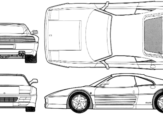 Ferrari 348GTB - Ferrari - drawings, dimensions, pictures of the car