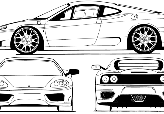 Ferrari 360 Challenge Stradale (2003) - Ferrari - drawings, dimensions, pictures of the car
