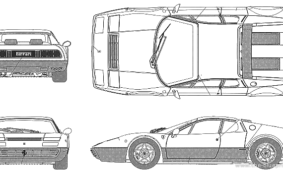 Ferrari 365GT4 BB - Ferrari - drawings, dimensions, pictures of the car