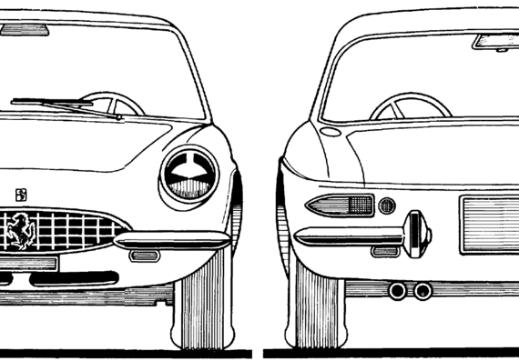 Ferrari 365 GTC (1969) - Феррари - чертежи, габариты, рисунки автомобиля