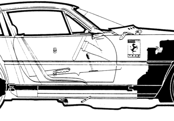 Ferrari 375GTB4 Daytona (1972) - Ferrari - drawings, dimensions, pictures of the car