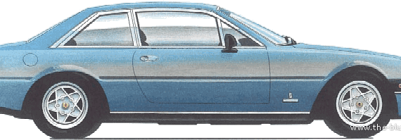 Ferrari 400 GT (1979) - Феррари - чертежи, габариты, рисунки автомобиля