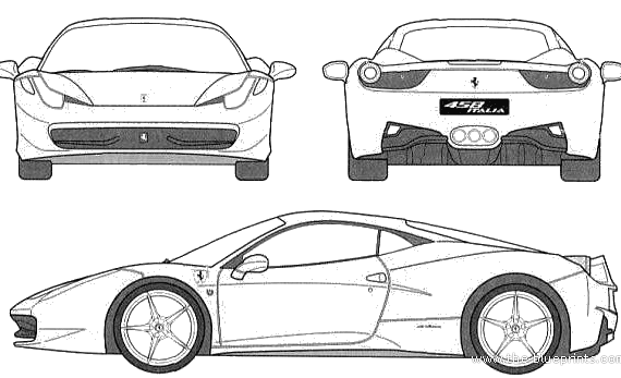 Ferrari 458 Italia (2010) - Ferrari - drawings, dimensions, pictures of the car