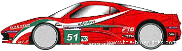 Ferrari 458 Italia (2011) - Феррари - чертежи, габариты, рисунки автомобиля
