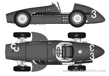 Ferrari 500 F2 German GP - Феррари - чертежи, габариты, рисунки автомобиля