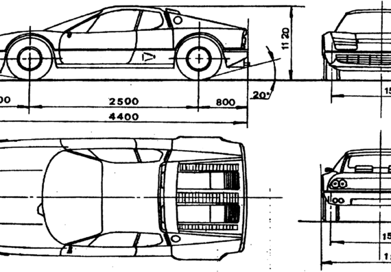 Ferrari 512BB (1976) - Ferrari - drawings, dimensions, pictures of the car