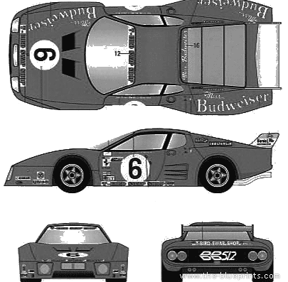 Ferrari 512BB LeMans No.6 (1982) - Ferrari - drawings, dimensions, pictures of the car
