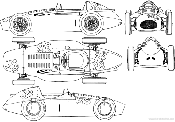 Ferrari 553 Squalo F2 (1954) - Ferrari - drawings, dimensions, pictures of the car