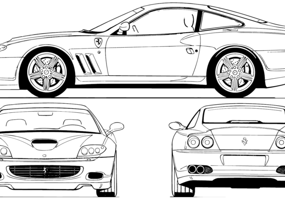 Ferrari 575M Maranello (2003) - Ferrari - drawings, dimensions, pictures of the car