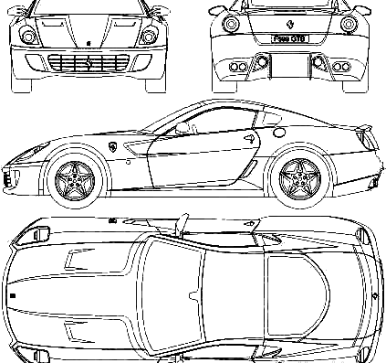 Ferrari 599 GTB Fiorano - Ferrari - drawings, dimensions, pictures of the car