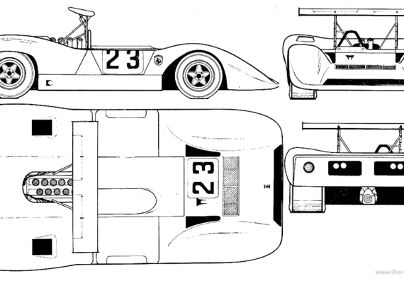 Ferrari 612 Can Am - Феррари - чертежи, габариты, рисунки автомобиля