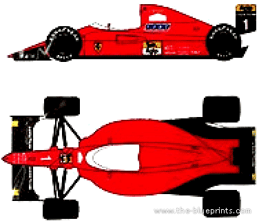 Ferrari 641-2 F1 GP (1990) - Ferrari - drawings, dimensions, pictures of the car