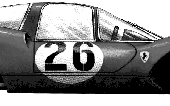 Ferrari Dino 206S Nurburgring (1965) - Феррари - чертежи, габариты, рисунки автомобиля