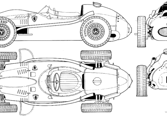 Ferrari Dino 246 - Феррари - чертежи, габариты, рисунки автомобиля