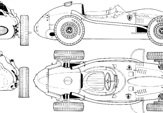 Ferrari Dino 246 F1 (1966) - Феррари - чертежи, габариты, рисунки автомобиля