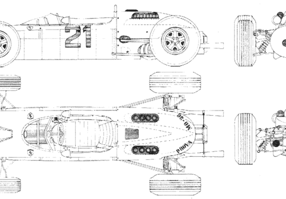 Ferrari F1 V8 (1961) - Ferrari - drawings, dimensions, pictures of the car