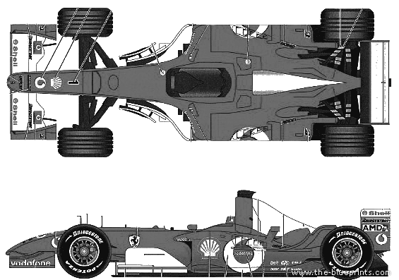 Ferrari F2003-GA Italian GP (2003) - Ferrari - drawings, dimensions, pictures of the car