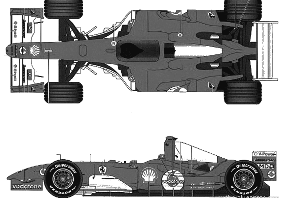 Ferrari F2004 Italy GP (2004) - Феррари - чертежи, габариты, рисунки автомобиля