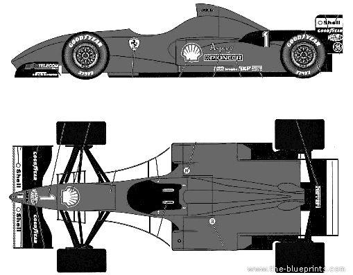 Ferrari F310 GP of Australia (1996) - Феррари - чертежи, габариты, рисунки автомобиля