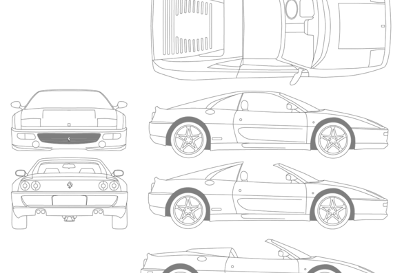 Ferrari F355 - Ferrari - drawings, dimensions, pictures of the car