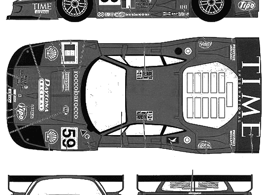Ferrari F40GTE Shell LeMans (1996) - Ferrari - drawings, dimensions, pictures of the car