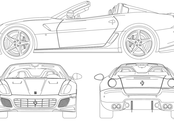 Ferrari SA Aperta (2011) - Ferrari - drawings, dimensions, pictures of the car