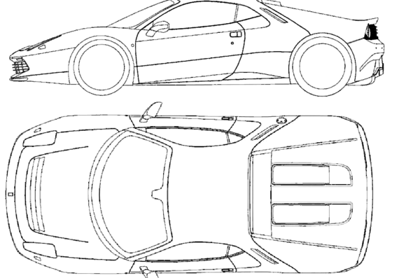 Ferrari SP12 EPC Eric Clapton (2012) - Феррари - чертежи, габариты, рисунки автомобиля