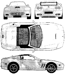 Ferrari Superamerica (2007) - Ferrari - drawings, dimensions, pictures of the car