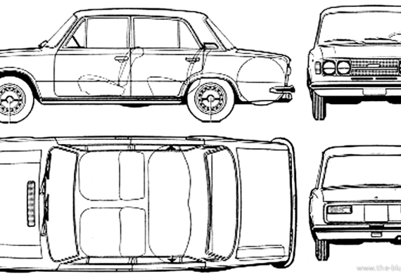 Fiat 124 Special - Фиат - чертежи, габариты, рисунки автомобиля