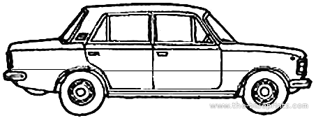 Fiat 124 Special T (1972) - Фиат - чертежи, габариты, рисунки автомобиля