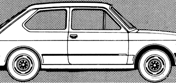 Fiat 127 L (1981) - Фиат - чертежи, габариты, рисунки автомобиля