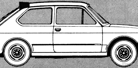 Fiat 127 Sport (1980) - Фиат - чертежи, габариты, рисунки автомобиля