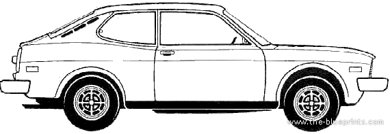 Fiat 128 Coupe (1979) - Фиат - чертежи, габариты, рисунки автомобиля