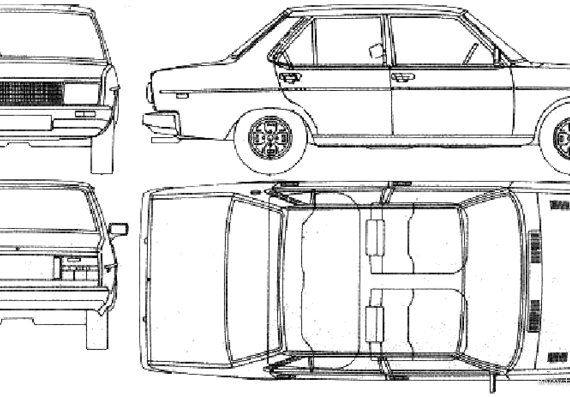 Fiat 131 TC Supermirafiori - Fiat - drawings, dimensions, pictures of the car