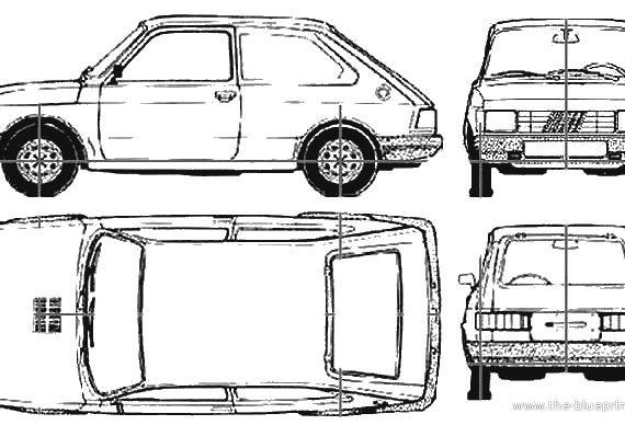 Fiat 147 Spazio 1.4 (1994) - Фиат - чертежи, габариты, рисунки автомобиля