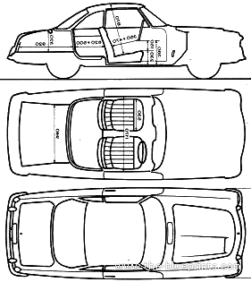 Fiat 1600S Pininfarina Coupe (1962) - Fiat - drawings, dimensions, pictures of the car