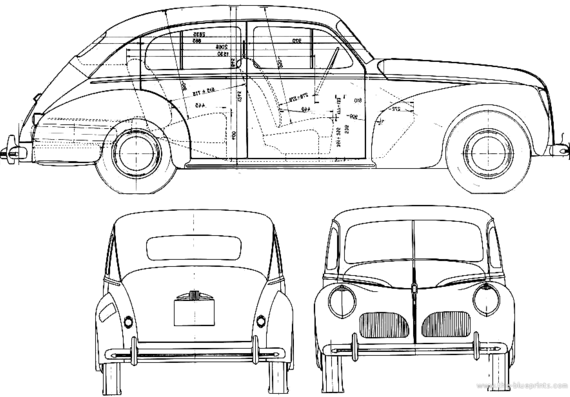 Fiat 1900 (1941) - Fiat - drawings, dimensions, pictures of the car