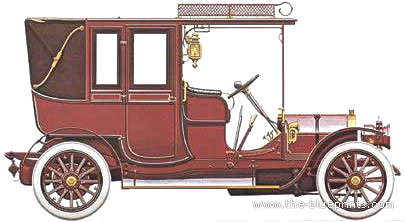 Fiat (1906) - Фиат - чертежи, габариты, рисунки автомобиля